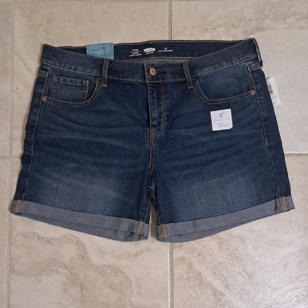 Old Navy Blue Jean Shorts with Cuffed Hem